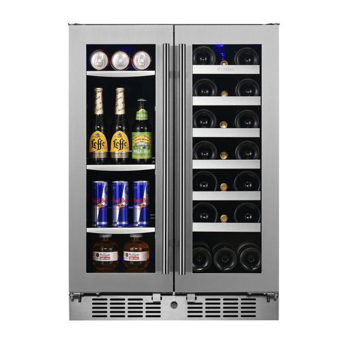 Titan Products, LLC 20 Bottle and 64 Can Dual Zone Freestanding/Built